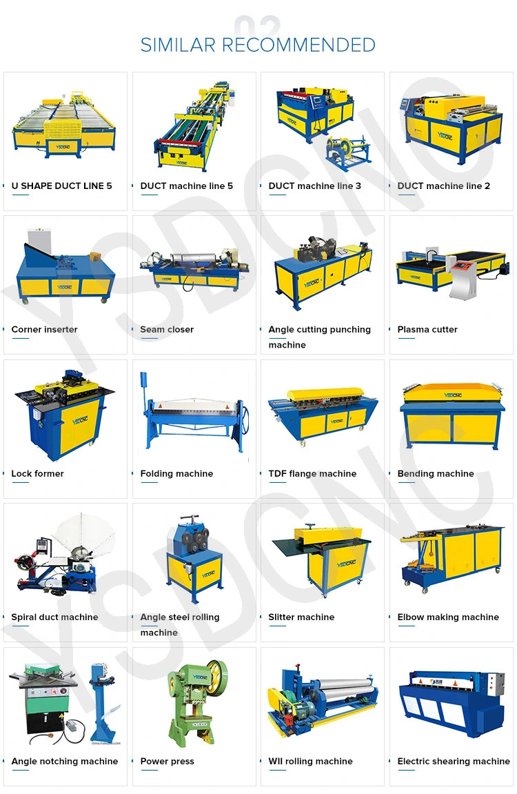 Sheet Metal Square Rectangular HVAC Air Conditioner Auto Duct Manufacture Production Line 3 Tubeformer Air Pipe Making Machine