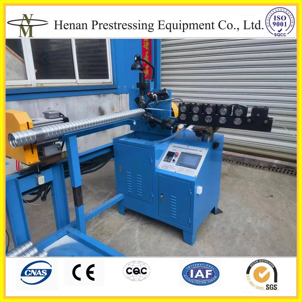 Single Groove Spiral Duct Forming Machine for Post Tensioning